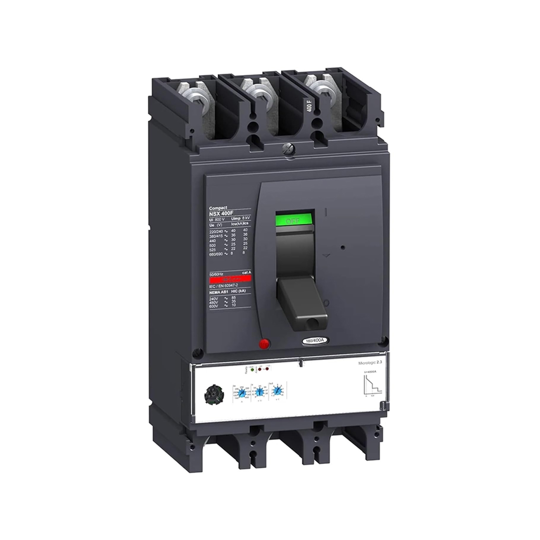 Schneider Electric Автоматический выключатель SE LV432676 NSX400F 3P 400A с эл.расц. Micrologic 2.3 36кА