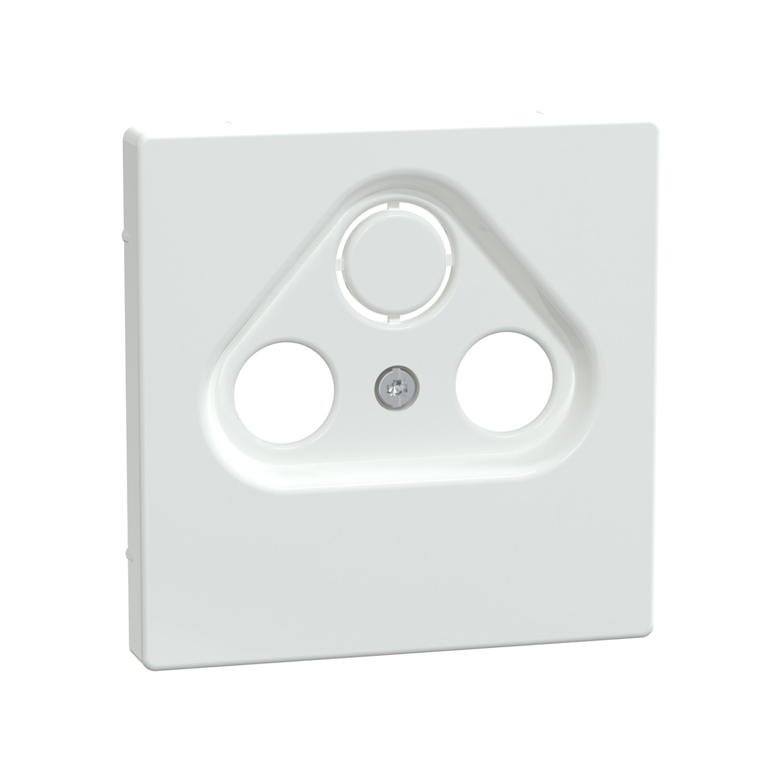 Schneider Electric Центральная накладка MERTEN MTN4123-6035 D-Life TV розетки, 2/3 отверстий белый лотос