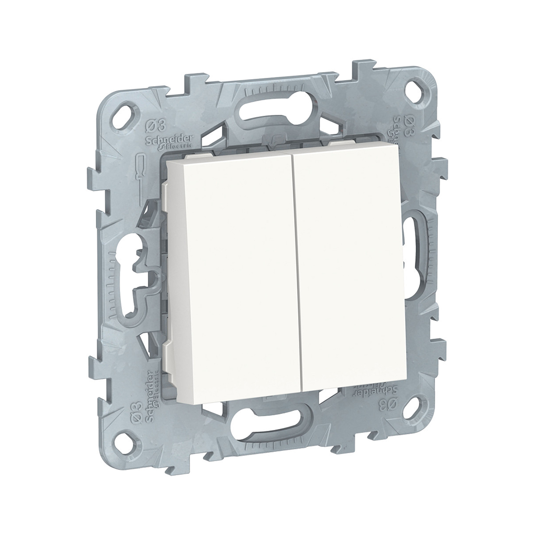 Schneider Electric Выключатель двухклавишный SE NU521118 Unica New белый