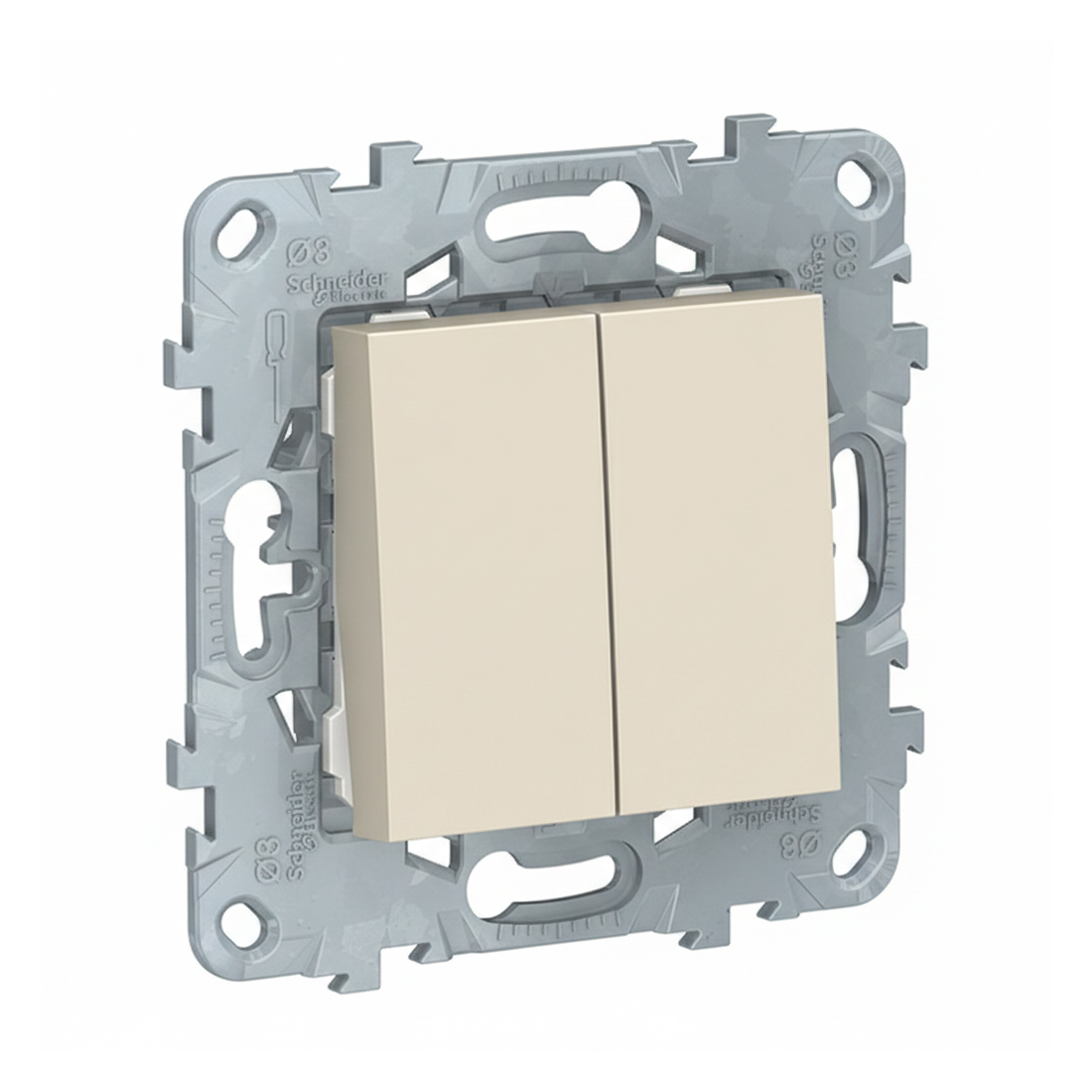 Schneider Electric Переключатель двухклавишный SE NU521344 Unica New бежевый