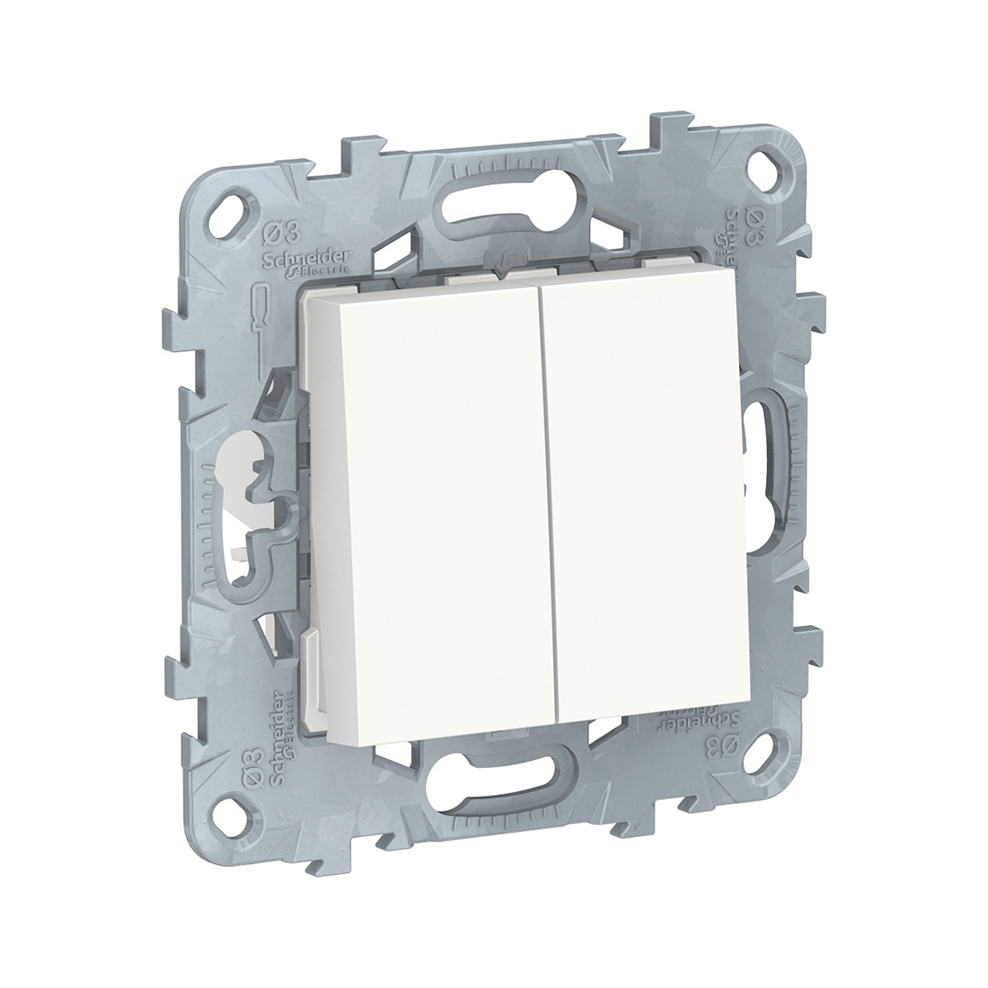 Schneider Electric Переключатель двухклавишный SE NU521518 Unica New перекрестный белый