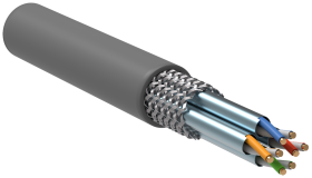 ITK Витая пара S/FTP кат.6A 4х2х23AWG solid PVC серый (305м)